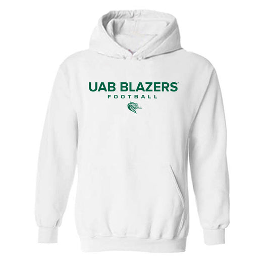 UAB - NCAA Football : JC Sivley - White Classic Hooded Sweatshirt