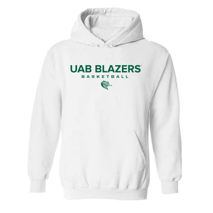 UAB - NCAA Men's Basketball : Yaxel Lendeborg - White Classic Shersey Hooded Sweatshirt