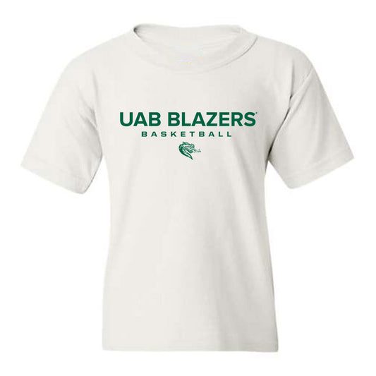 UAB - NCAA Men's Basketball : Daniel Ortiz - White Classic Shersey Youth T-Shirt