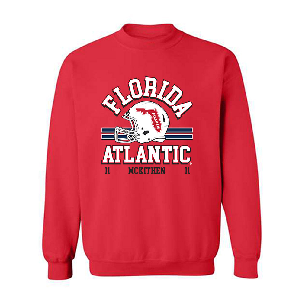 FAU - NCAA Football : Justin Mckithen - Red Classic Fashion Sweatshirt