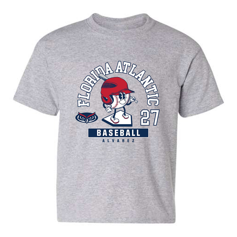 FAU - NCAA Baseball : David Alvarez - Youth T-Shirt Fashion Shersey