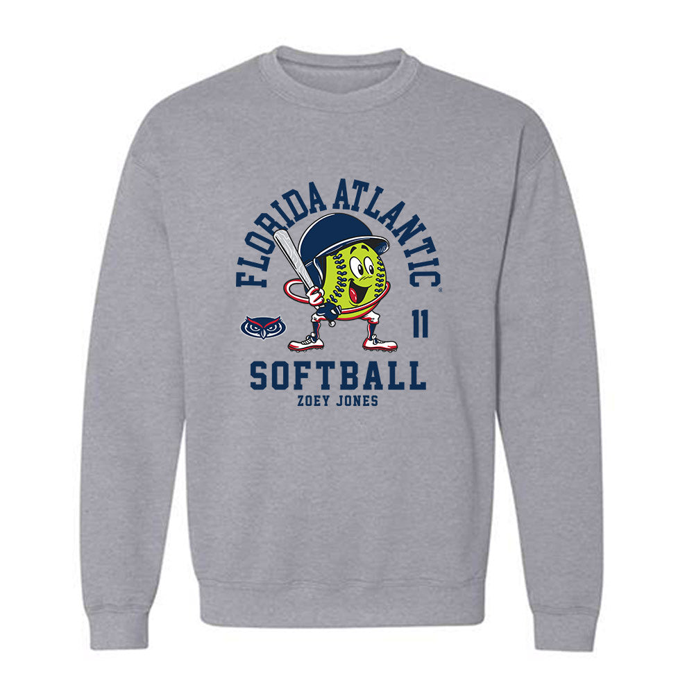 FAU - NCAA Softball : Zoey Jones - Crewneck Sweatshirt Fashion Shersey