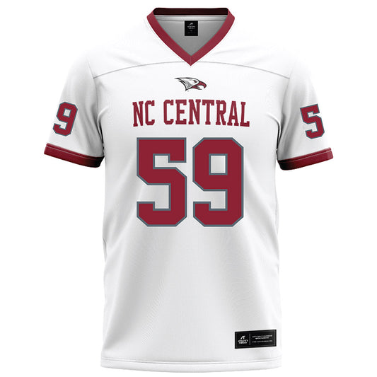 NCCU - NCAA Football : Juan Velarde - White Jersey