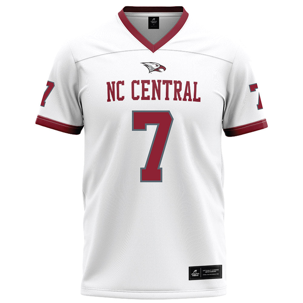 NCCU - NCAA Football : JaJuan Hudson - White Jersey
