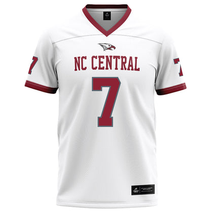 NCCU - NCAA Football : JaJuan Hudson - White Jersey