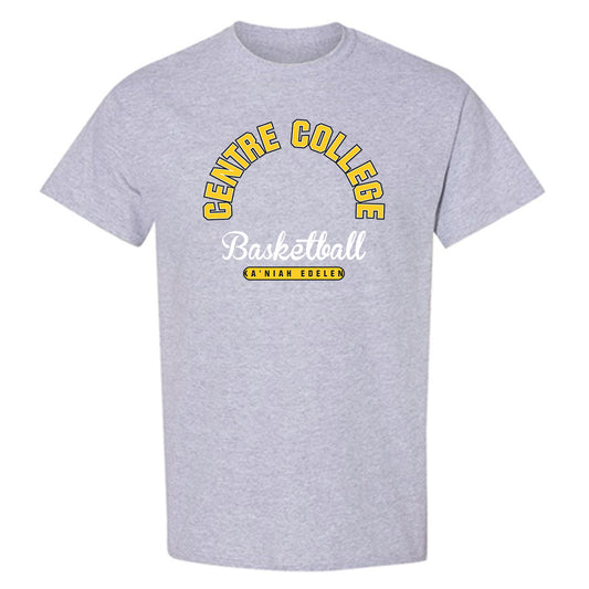 Centre College - NCAA Basketball : Ka'Niah Edelen - Grey Classic Fashion Shersey Short Sleeve T-Shirt