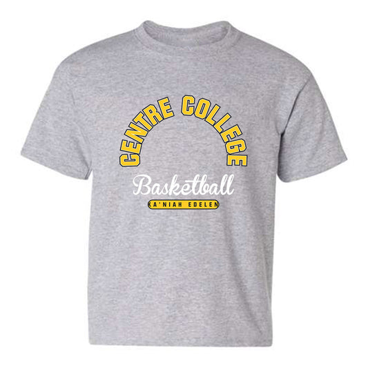 Centre College - NCAA Basketball : Ka'Niah Edelen - Grey Classic Fashion Shersey Youth T-Shirt