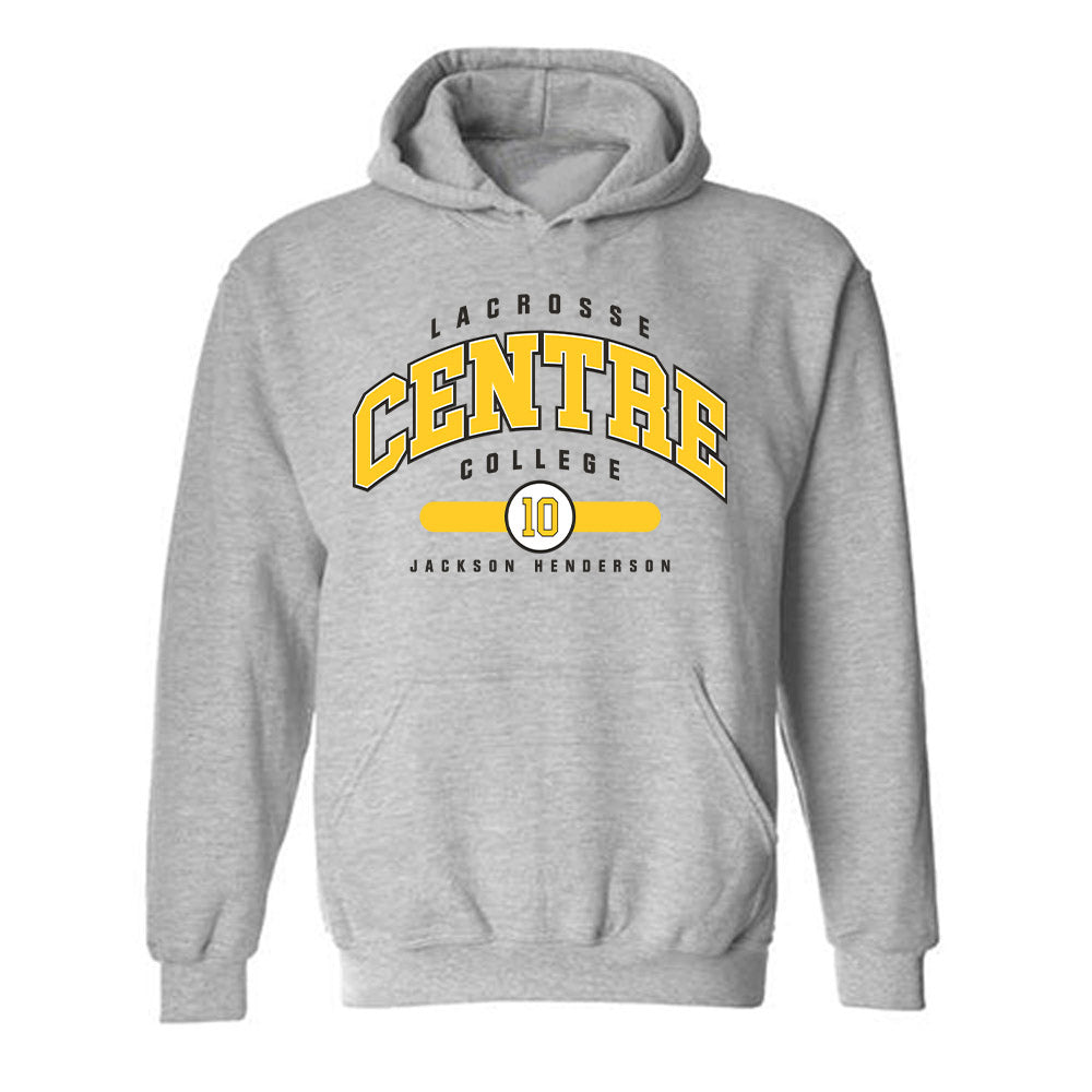 Centre College - NCAA Men's Lacrosse : Jackson Henderson - Grey Classic Hooded Sweatshirt