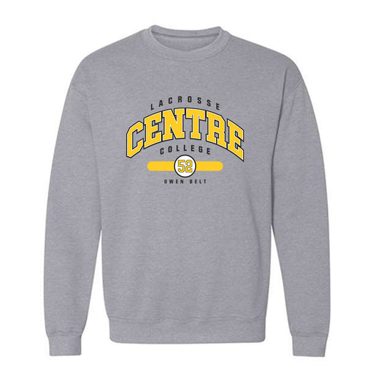 Centre College - NCAA Men's Lacrosse : Owen Belt - Crewneck Sweatshirt Classic Fashion Shersey