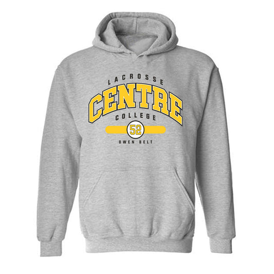 Centre College - NCAA Men's Lacrosse : Owen Belt - Hooded Sweatshirt Classic Fashion Shersey