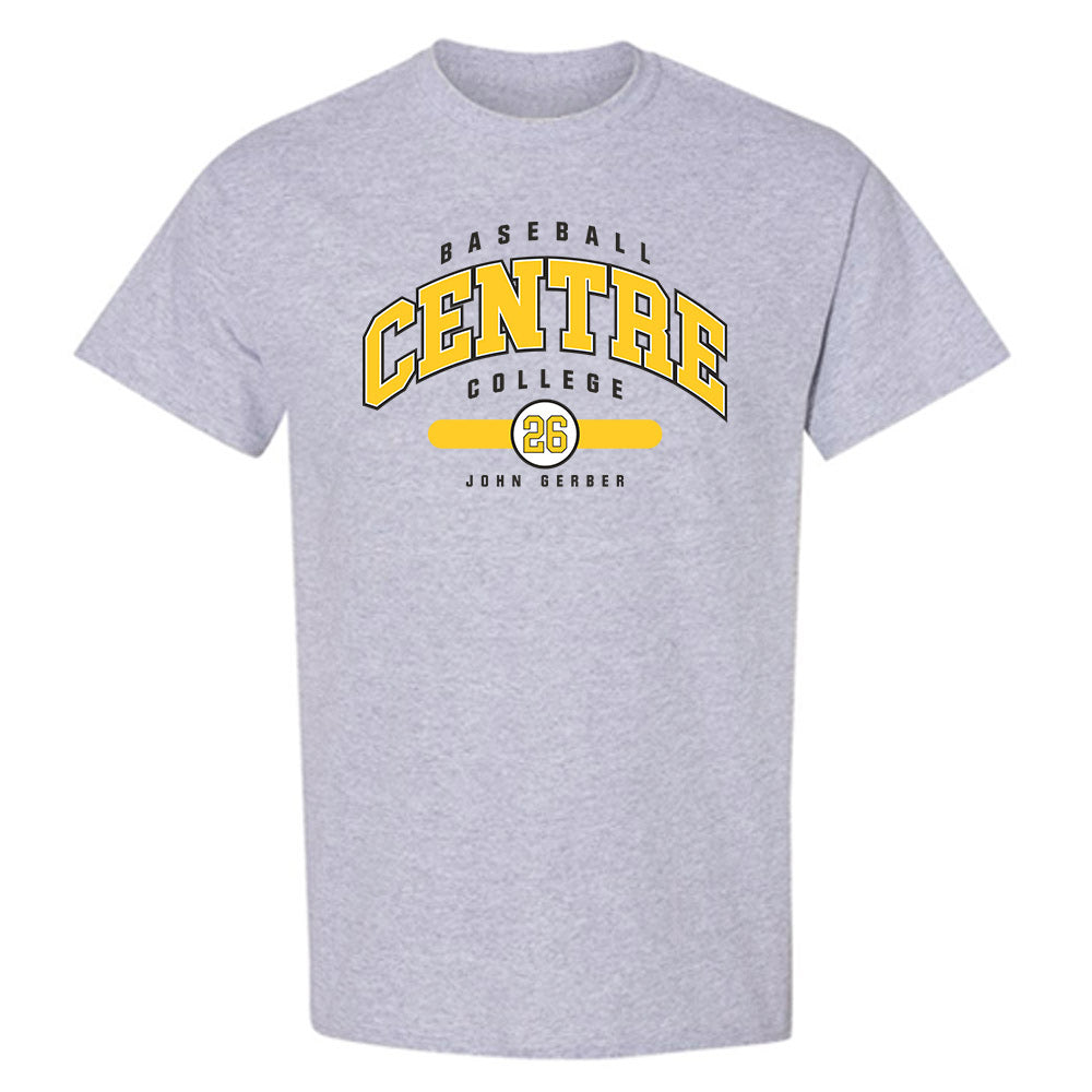 Centre College - NCAA Baseball : John Gerber - Sport Grey Classic Fashion Short Sleeve T-Shirt
