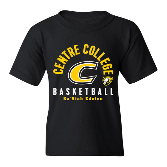 Centre College - NCAA Basketball : Ka'Niah Edelen - Black Classic Fashion Shersey Youth T-Shirt