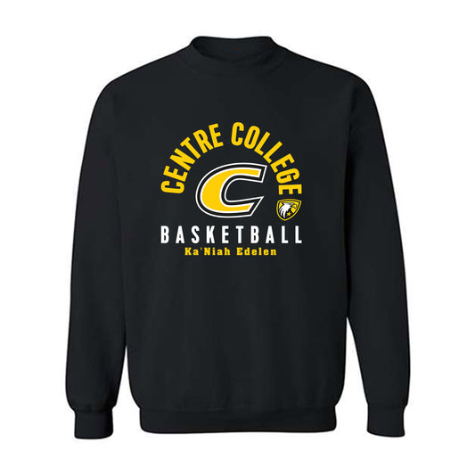 Centre College - NCAA Basketball : Ka'Niah Edelen - Black Classic Fashion Shersey Sweatshirt