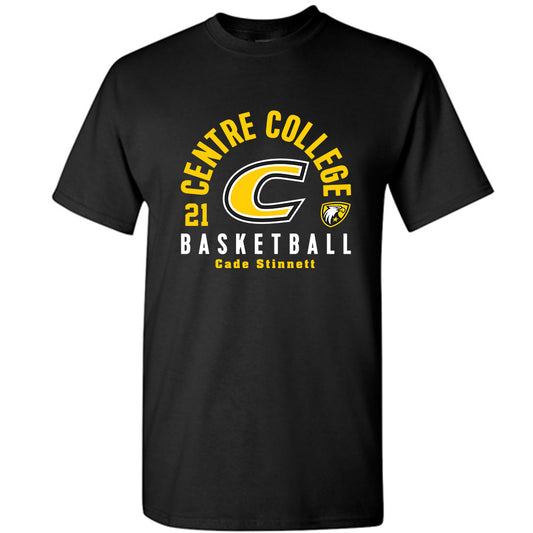 Centre College - NCAA Basketball : Cade Stinnett - Black Classic Fashion Short Sleeve T-Shirt