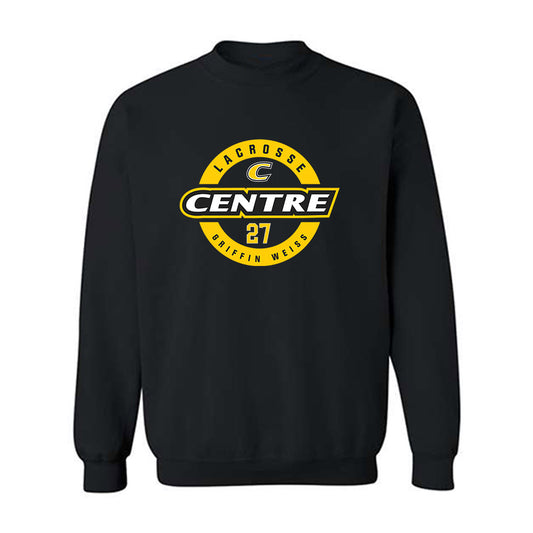 Centre College - NCAA Men's Lacrosse : Griffin Weiss - Black Classic Fashion Shersey Sweatshirt