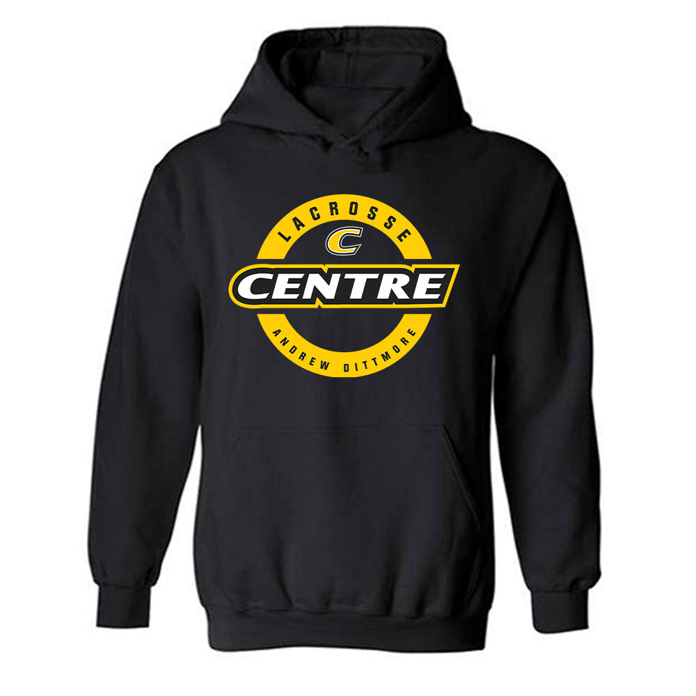 Centre College - NCAA Lacrosse : Andrew Dittmore - Black Classic Hooded Sweatshirt