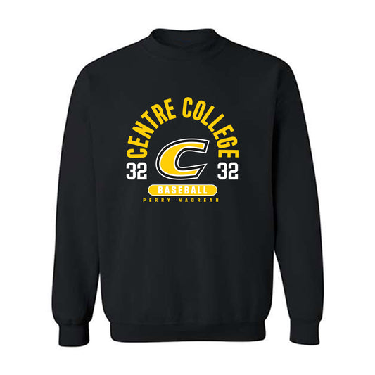 Centre College - NCAA Baseball : Perry Nadreau - Black Classic Fashion Sweatshirt