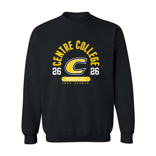 Centre College - NCAA Baseball : John Gerber - Black Classic Fashion Sweatshirt