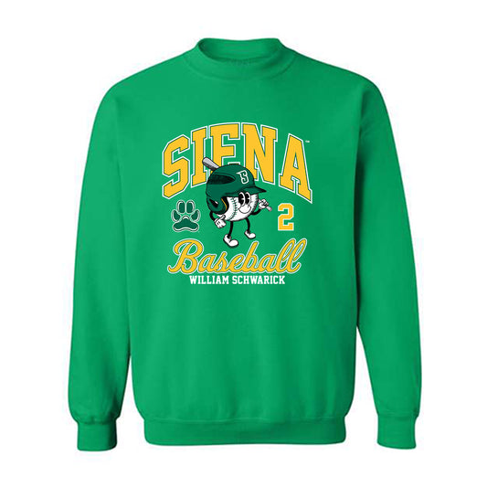 Siena - NCAA Baseball : William Schwarick - Crewneck Sweatshirt Classic Fashion Shersey