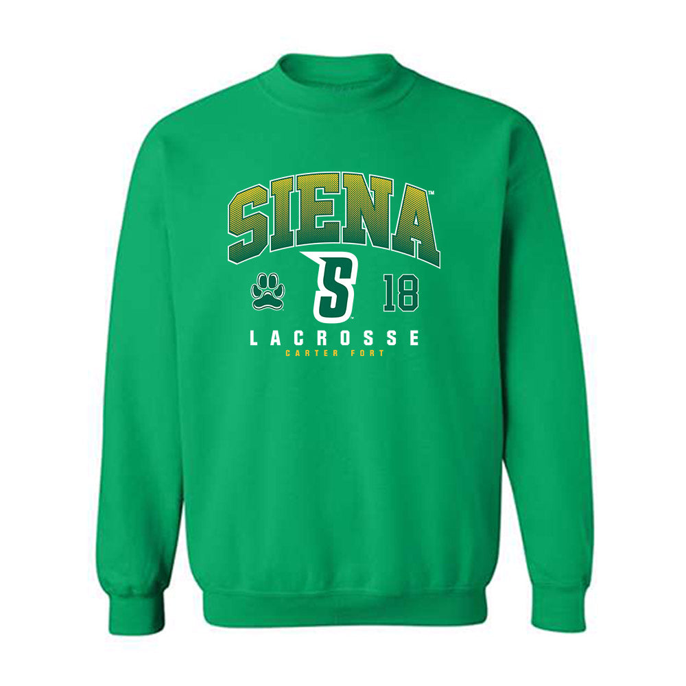 Siena - NCAA Men's Lacrosse : Carter Fort - Crewneck Sweatshirt Classic Fashion Shersey