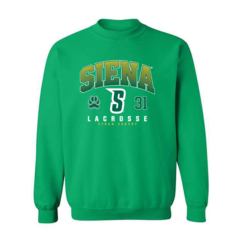 Siena - NCAA Men's Lacrosse : Ethan Eckert - Crewneck Sweatshirt Classic Fashion Shersey