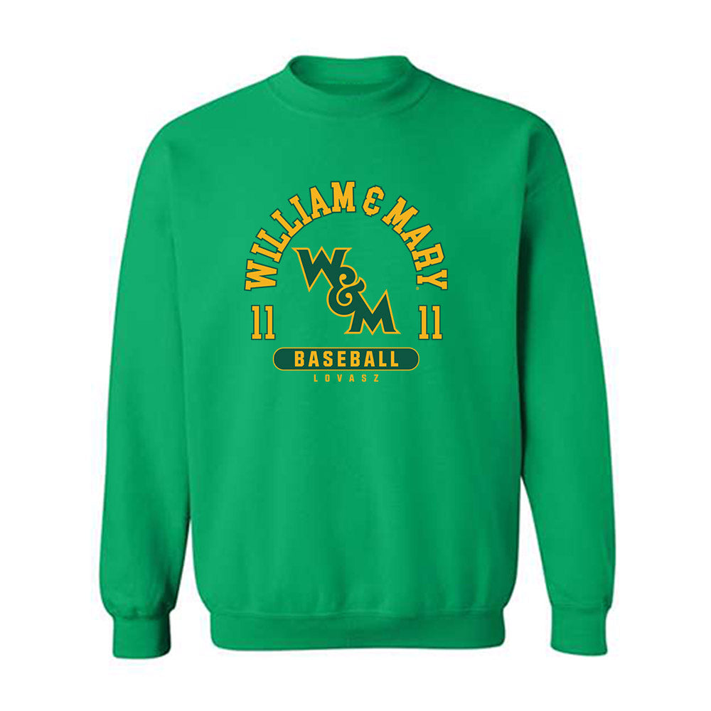William & Mary - NCAA Baseball : Carter Lovasz - Green Classic Fashion Sweatshirt