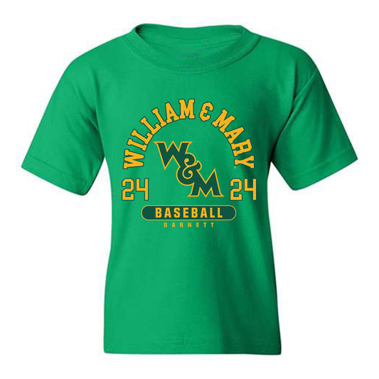 William & Mary - NCAA Baseball : Travis Garnett - Green Classic Fashion Youth T-Shirt