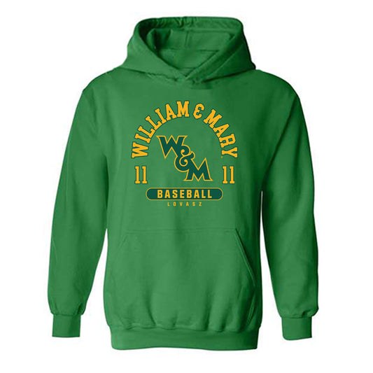 William & Mary - NCAA Baseball : Carter Lovasz - Green Classic Fashion Hooded Sweatshirt