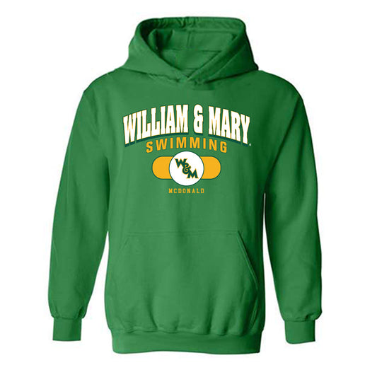 William & Mary - NCAA Men's Swimming & Diving : Logan McDonald - Classic Fashion Hooded Sweatshirt
