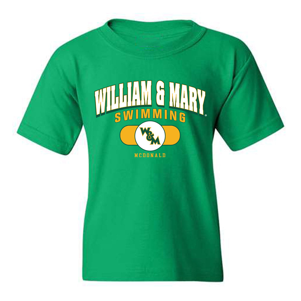 William & Mary - NCAA Men's Swimming & Diving : Logan McDonald - Classic Fashion Youth T-Shirt