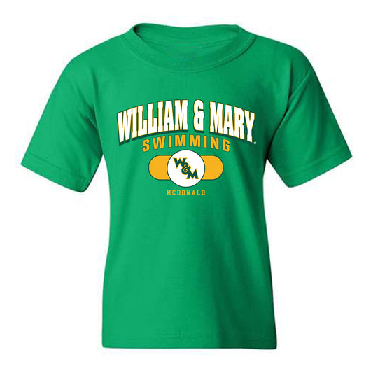 William & Mary - NCAA Men's Swimming & Diving : Logan McDonald - Classic Fashion Youth T-Shirt