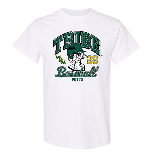 William & Mary - NCAA Baseball : Zachary Potts - White Classic Short Sleeve T-Shirt
