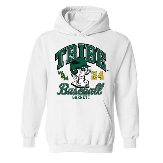 William & Mary - NCAA Baseball : Travis Garnett - White Classic Hooded Sweatshirt