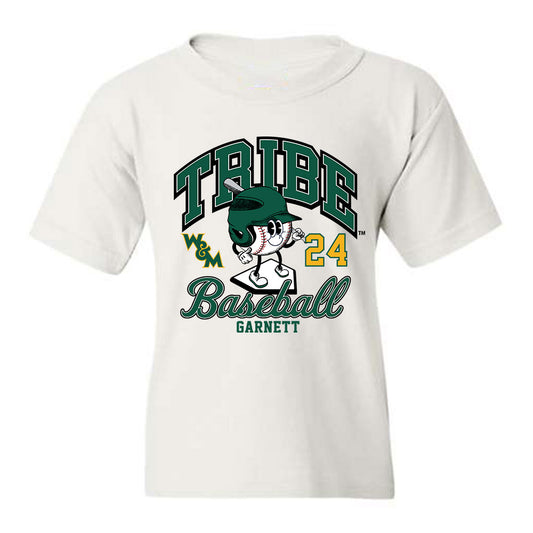 William & Mary - NCAA Baseball : Travis Garnett - White Classic Youth T-Shirt