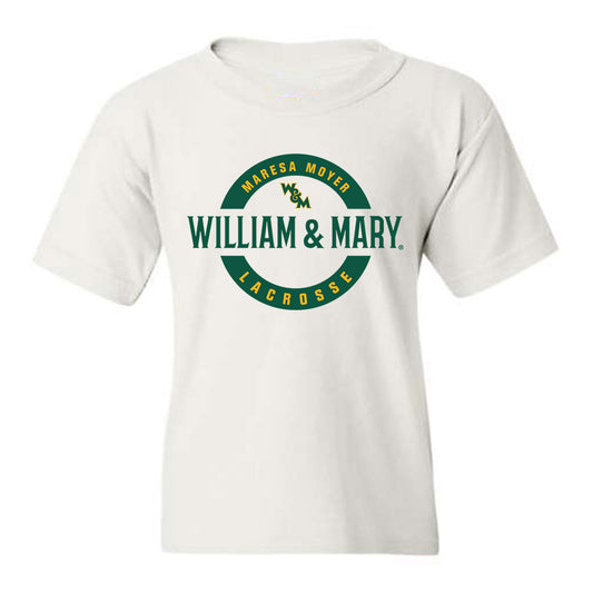 William & Mary - NCAA Women's Lacrosse : Maresa Moyer - White Classic Fashion Shersey Youth T-Shirt