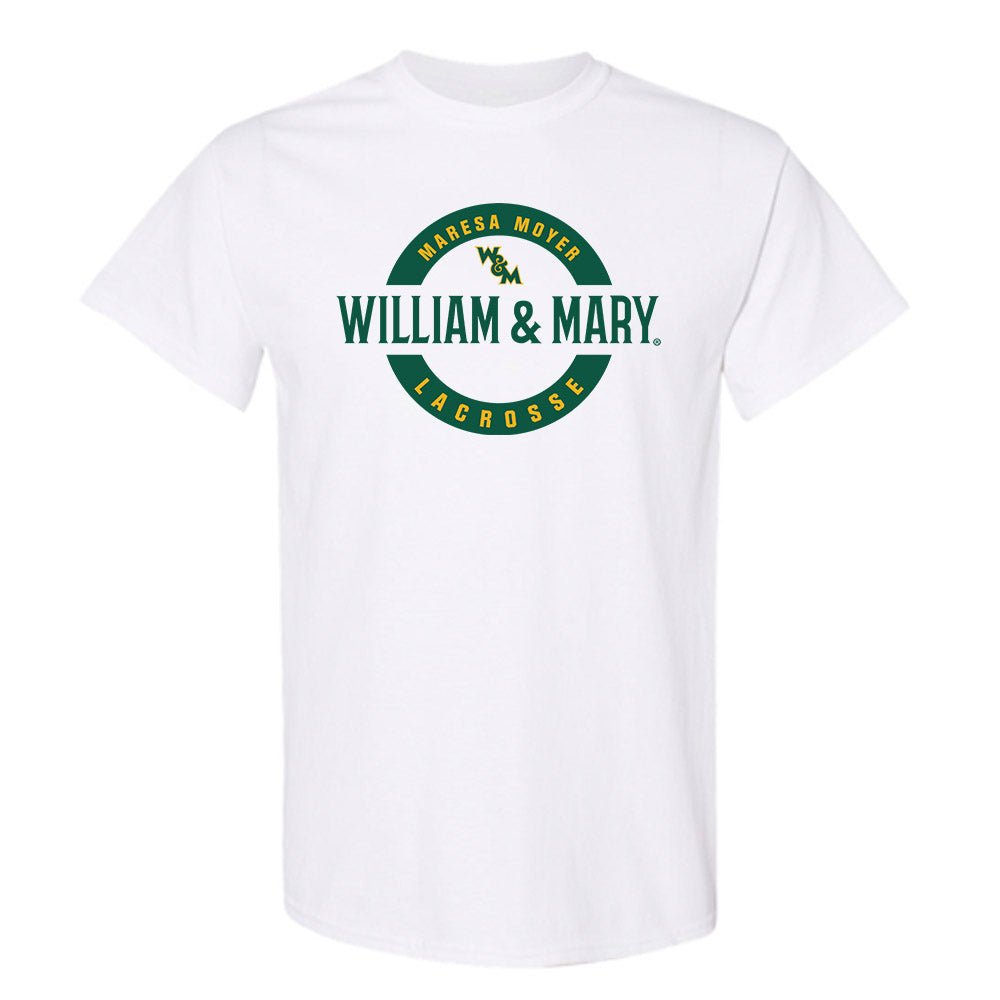 William & Mary - NCAA Women's Lacrosse : Maresa Moyer - White Classic Fashion Shersey Short Sleeve T-Shirt