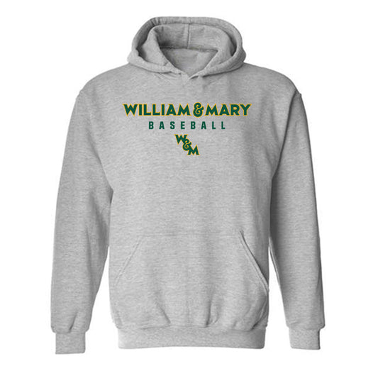 William & Mary - NCAA Baseball : Witt Scafidi - White Classic Shersey Hooded Sweatshirt