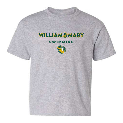 William & Mary - NCAA Men's Swimming & Diving : Logan McDonald - Sport Grey Classic Youth T-Shirt