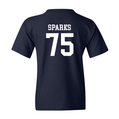 SMU - NCAA Football : Ben Sparks - Navy Classic Shersey Youth T-Shirt