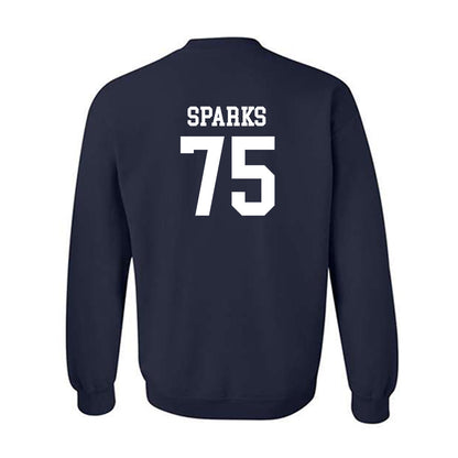 SMU - NCAA Football : Ben Sparks - Navy Classic Shersey Sweatshirt