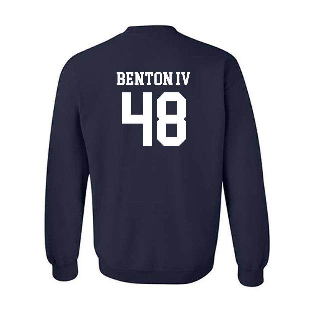 SMU - NCAA Football : Will Benton IV - Navy Classic Shersey Sweatshirt