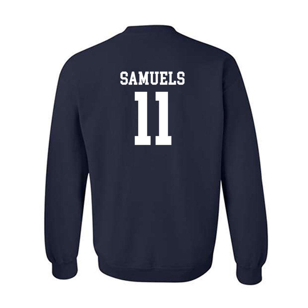 SMU - NCAA Football : Je'lin Samuels - Navy Classic Shersey Sweatshirt