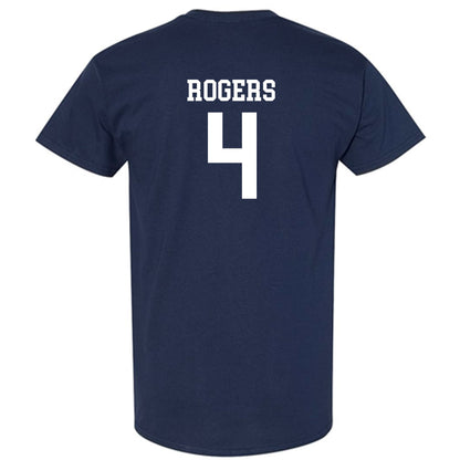 SMU - NCAA Football : Jahari Rogers - Navy Classic Shersey Short Sleeve T-Shirt