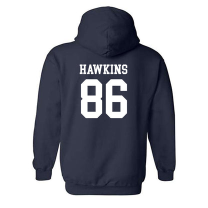 SMU - NCAA Football : Davis Hawkins - Navy Classic Shersey Hooded Sweatshirt