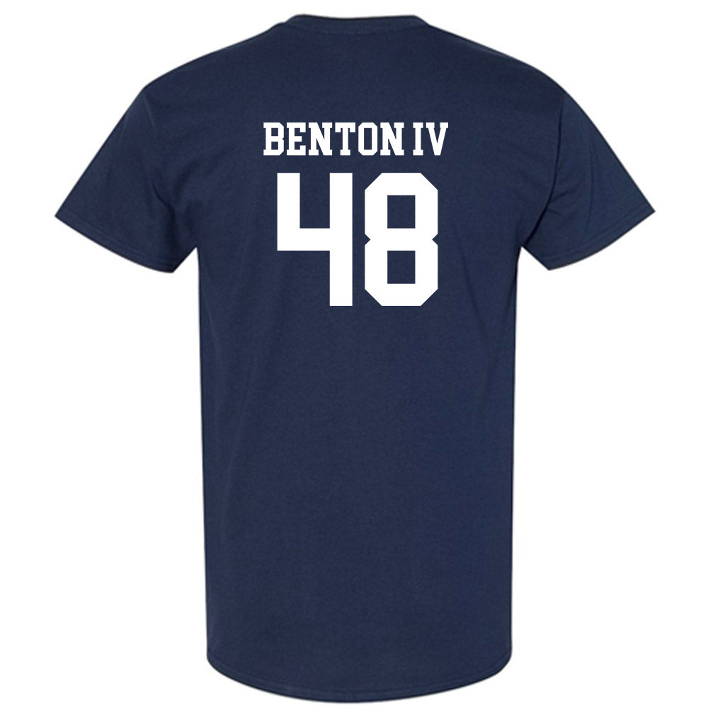 SMU - NCAA Football : Will Benton IV - Navy Classic Shersey Short Sleeve T-Shirt