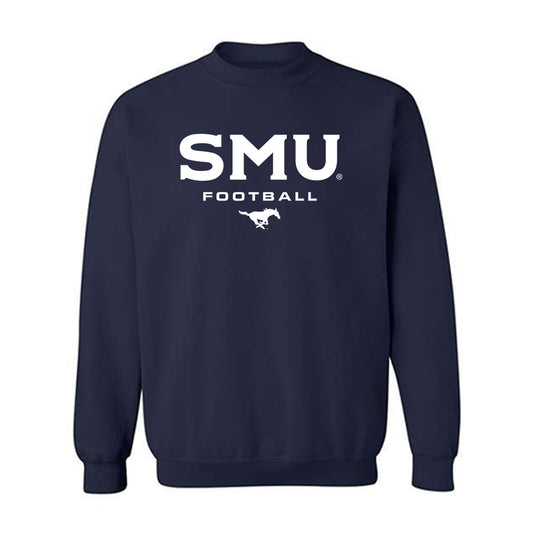 SMU - NCAA Football : JaQwondis Burns - Navy Classic Shersey Sweatshirt