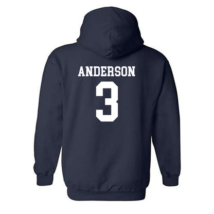 Auburn - NCAA Women's Volleyball : Akasha Anderson - Navy Classic Shersey Hooded Sweatshirt