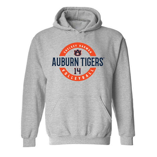 Auburn - NCAA Women's Volleyball : Chelsey Harmon - Grey Classic Fashion Shersey Hooded Sweatshirt