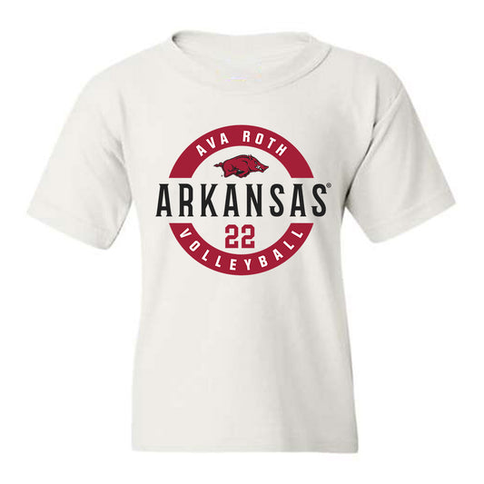 Arkansas - NCAA Women's Volleyball : Ava Roth - Classic Fashion Shersey Youth T-Shirt
