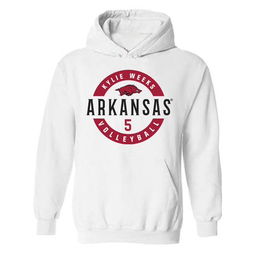Arkansas - NCAA Women's Volleyball : Kylie Weeks - Classic Fashion Shersey Hooded Sweatshirt